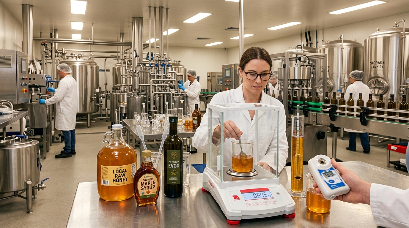 Commercial Liquid Food Density: Scale Weight to Gallons in Bottling & Processing