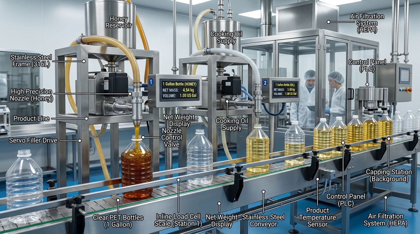 Commercial Food Bottling Line Automated Load Cells