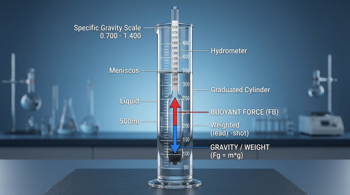 Hydrometer Specific Gravity Diagram